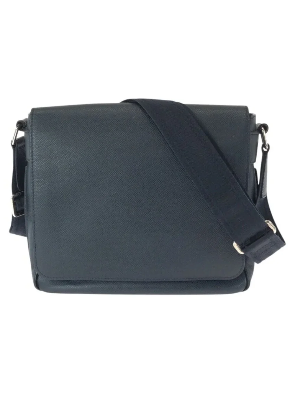 Louis Vuitton Taiga Roman PM Navy Silver Leather Shoulder